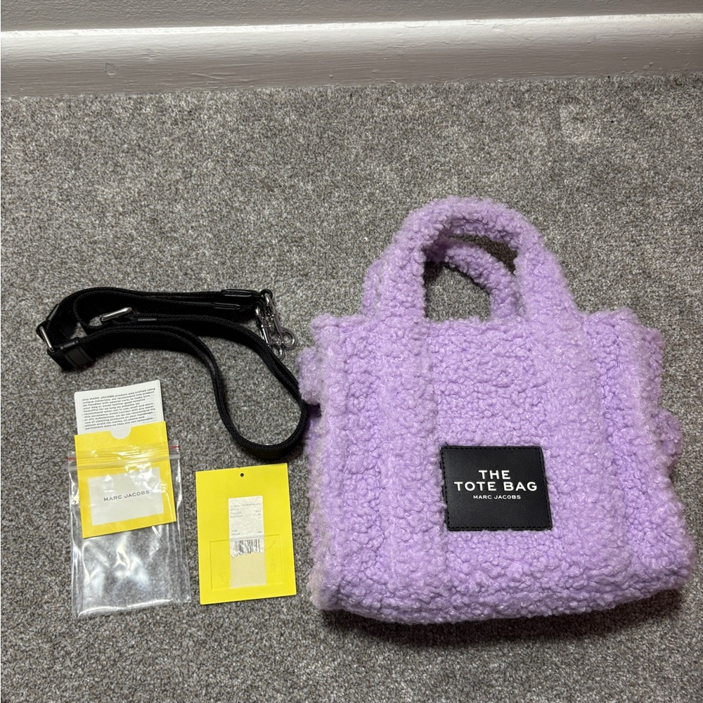 NWT Marc Jacobs Purple Plush Tote Bag